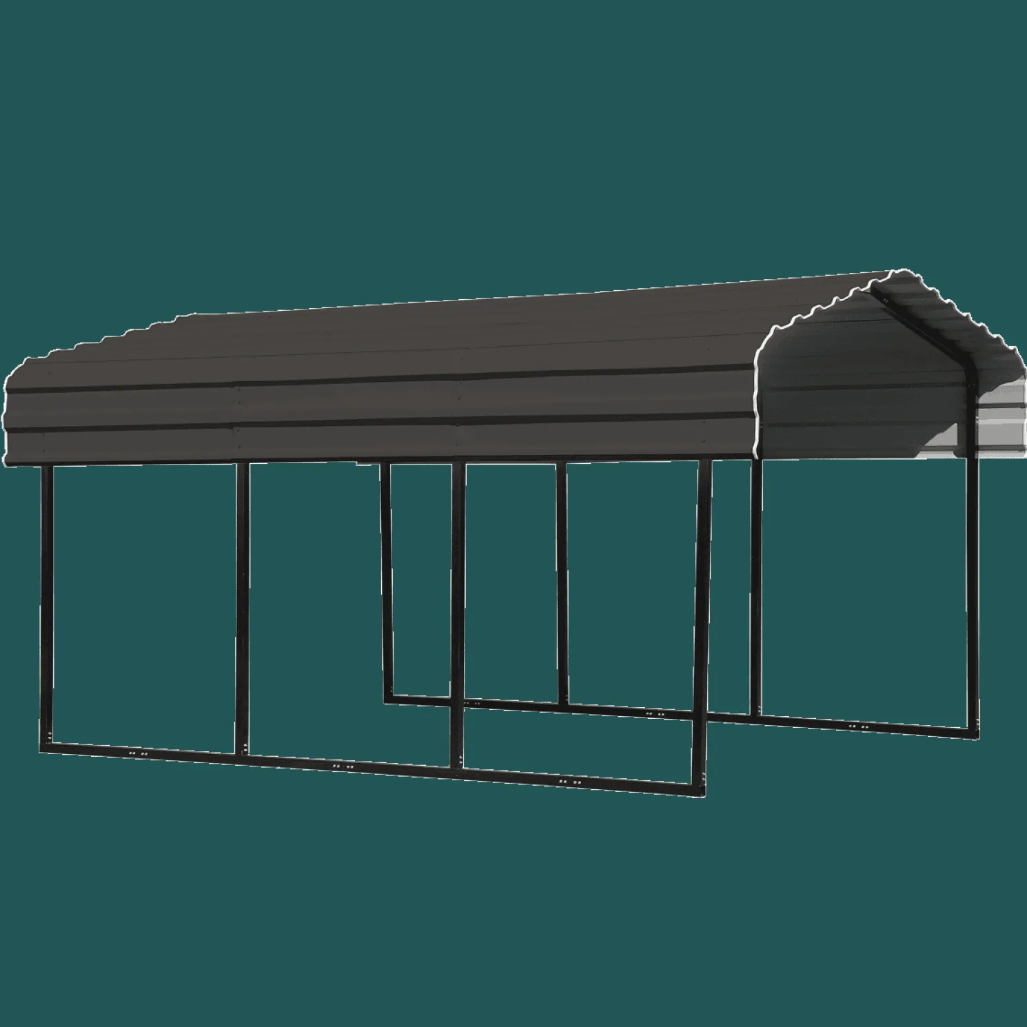 Arrow 10 x 15 x 7 ft Charcoal Carport