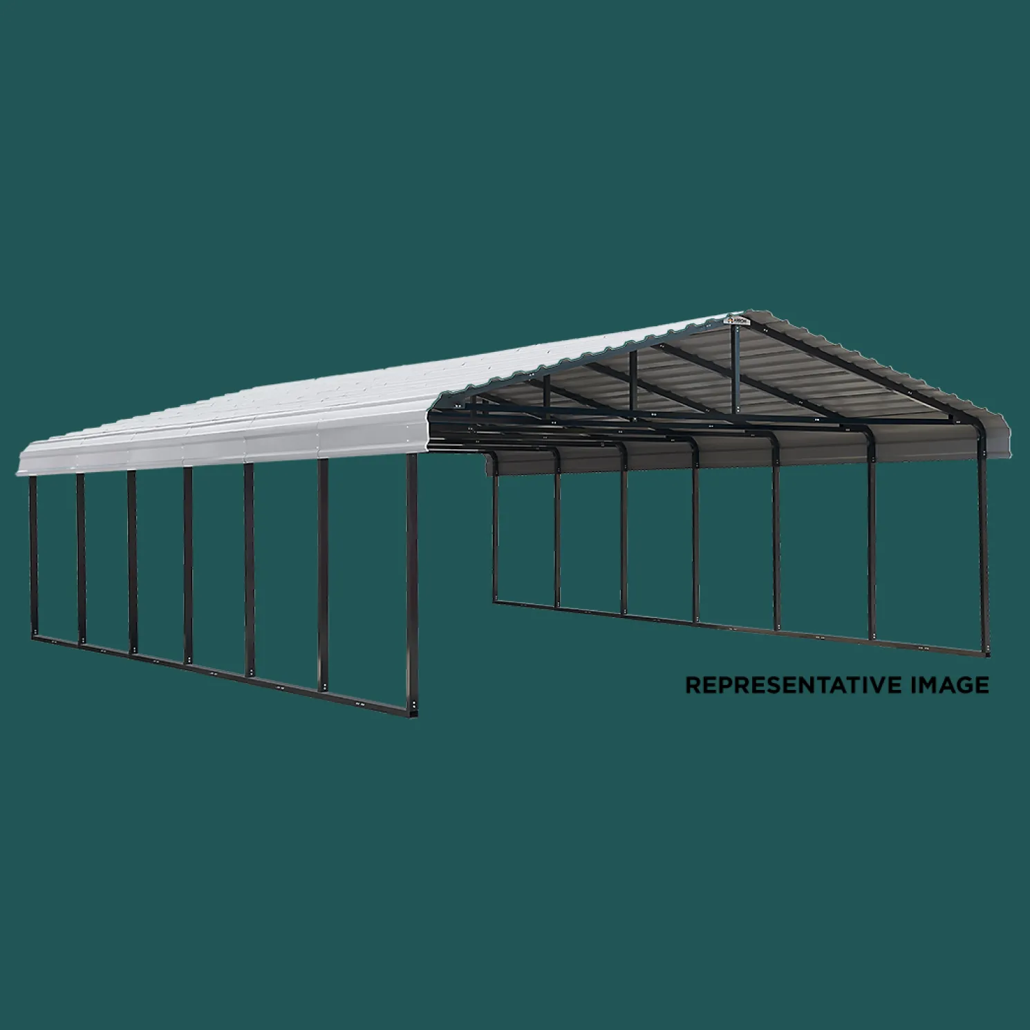Arrow Carport, 20 ft. x 38 ft. x 7 ft. Eggshell