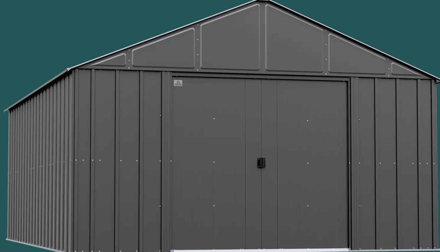 Arrow Classic 12 x 17 x 8 ft Charcoal Steel Storage Shed