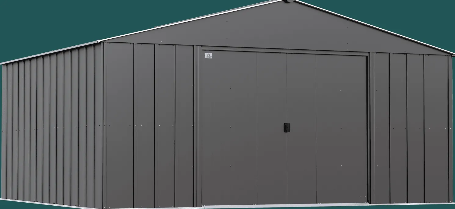 Arrow Classic 14 x 12 x 7 ft Charcoal Steel Storage Shed