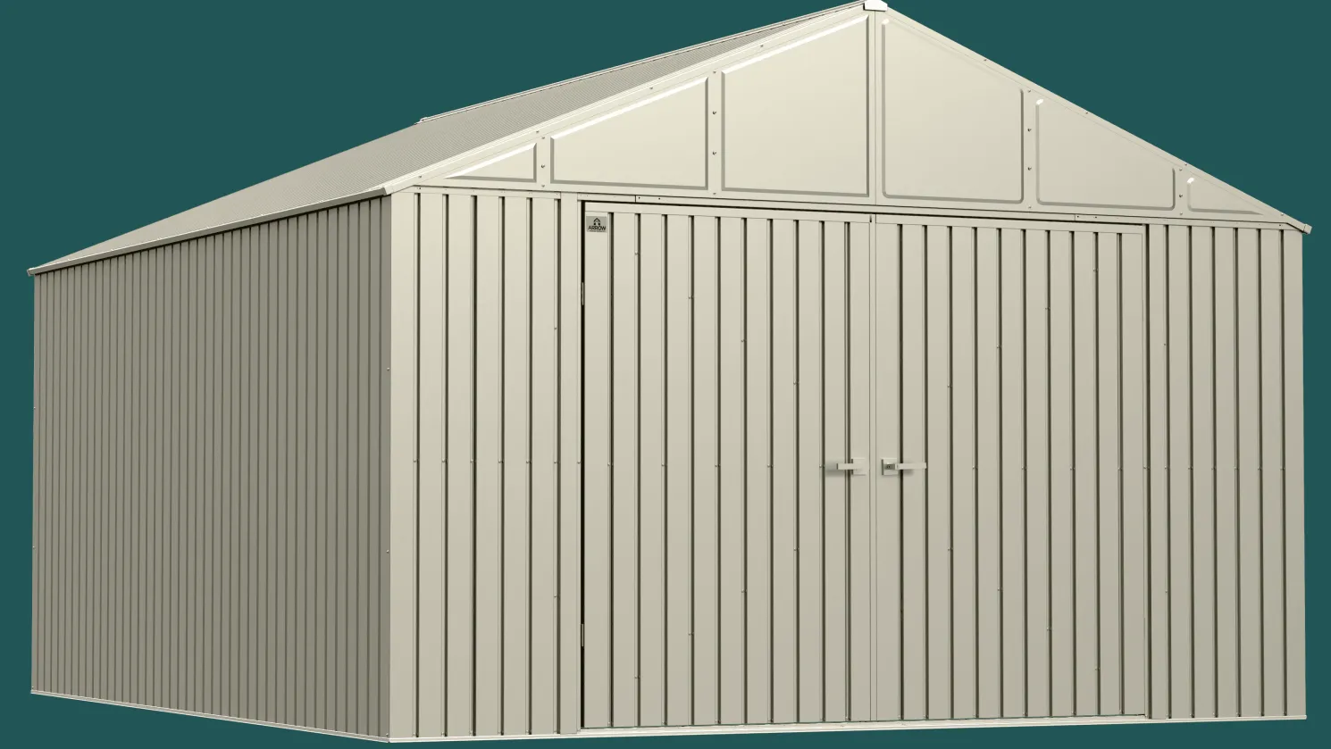 Arrow Elite 12 x 14 x 8 ft Cool Grey Steel Storage Shed