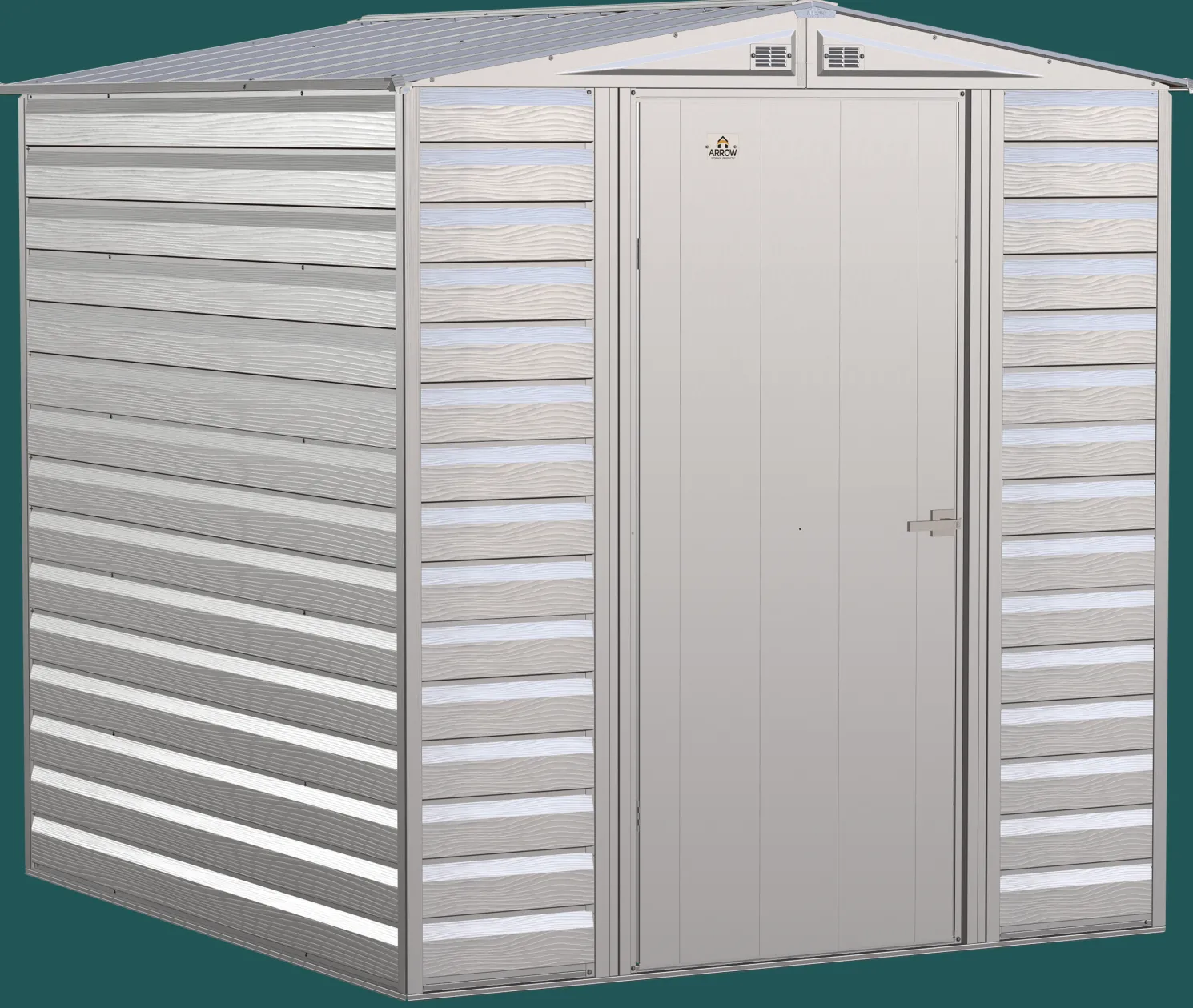 Arrow Select 6 x 7 x 7 ft Light Grey Shed