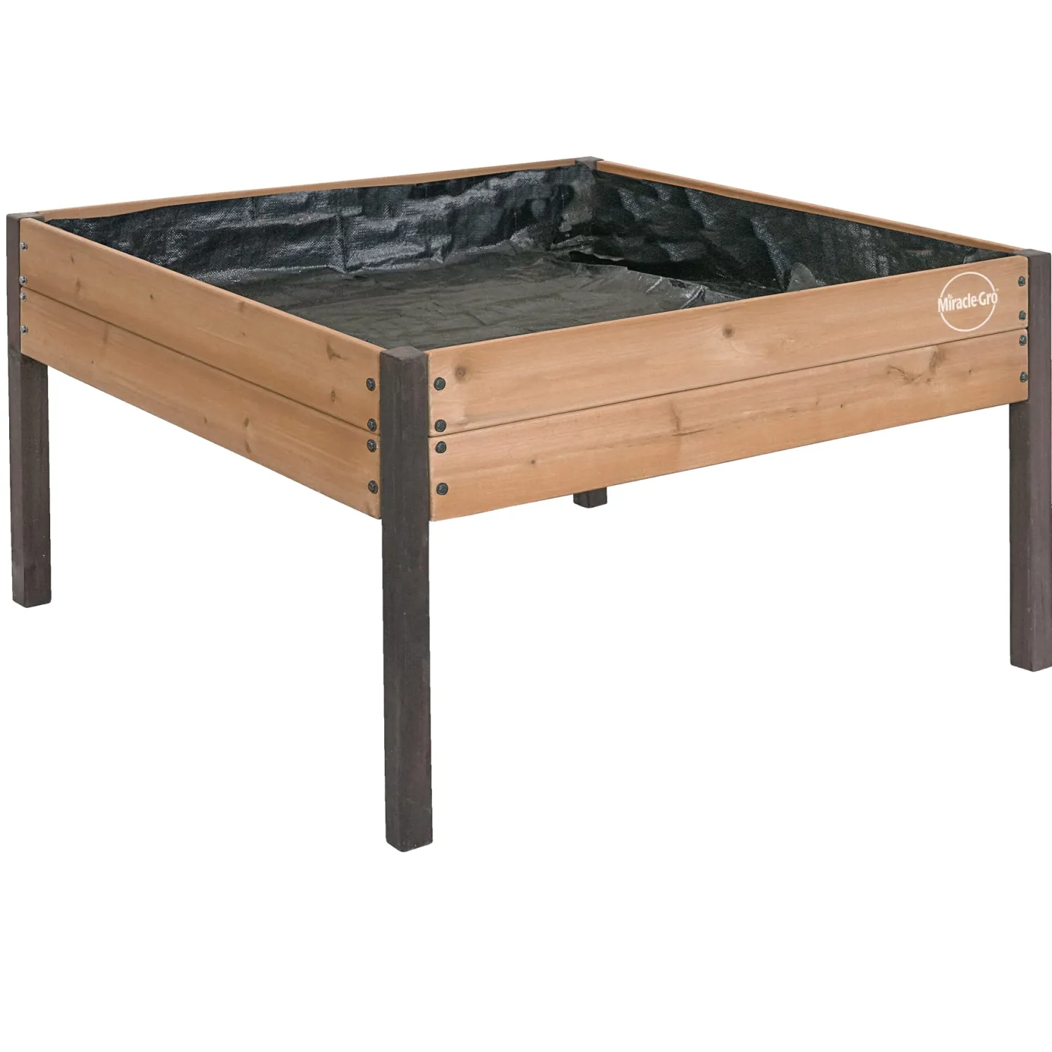 Miracle-Gro Wood 4 x 4 x 2.3 ft. Raised Garden Planter