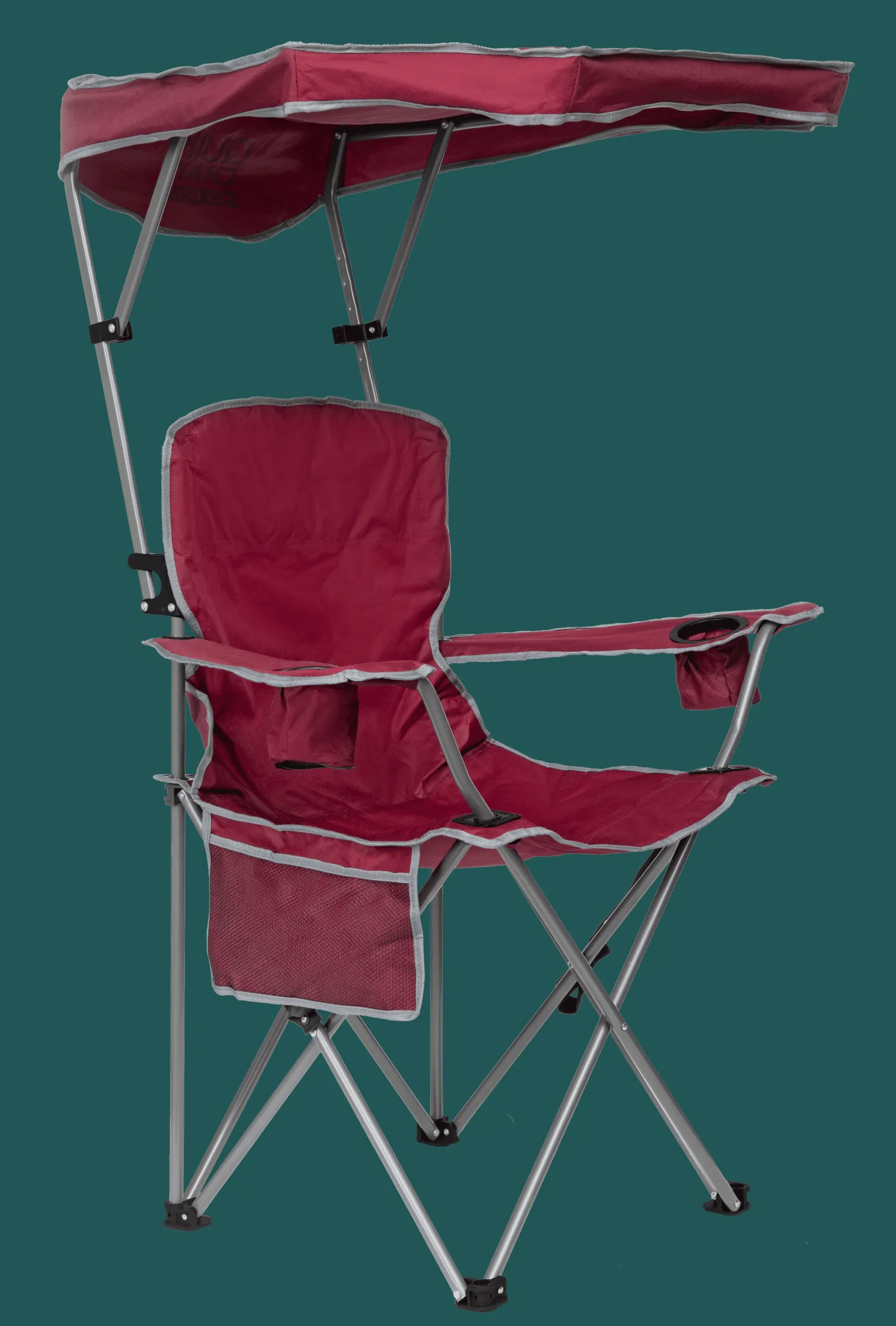 Quik Shade Max Shade Folding Chair - Red/Gray
